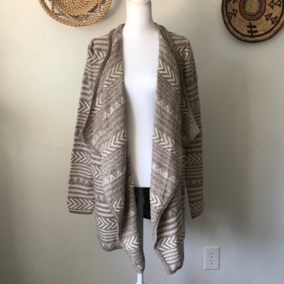 Lucky Brand Sweaters - NWOT Lucky Brand Aztec Knit Waterfall Cardigan